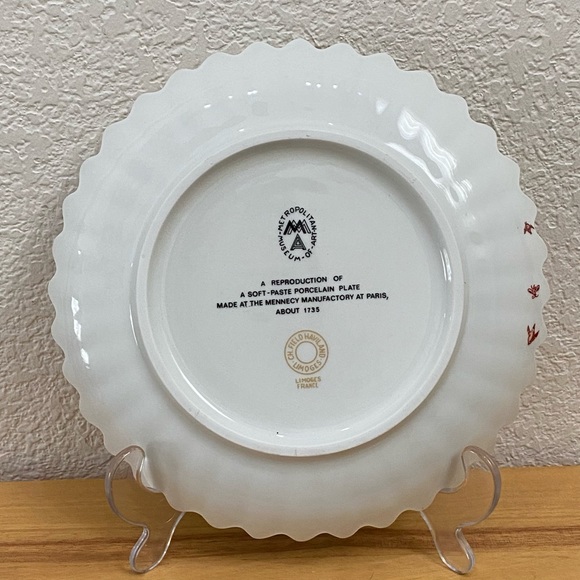 Vintage Limoges France Metropolitan Museum of Art Soft Paste Porcelain Plate - Picture 2 of 11